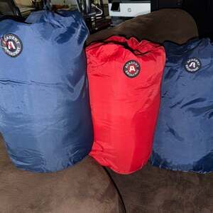 Academy Broadway Sleeping Bags Camping Gear Navy Blue & Red

Three sleeping bags